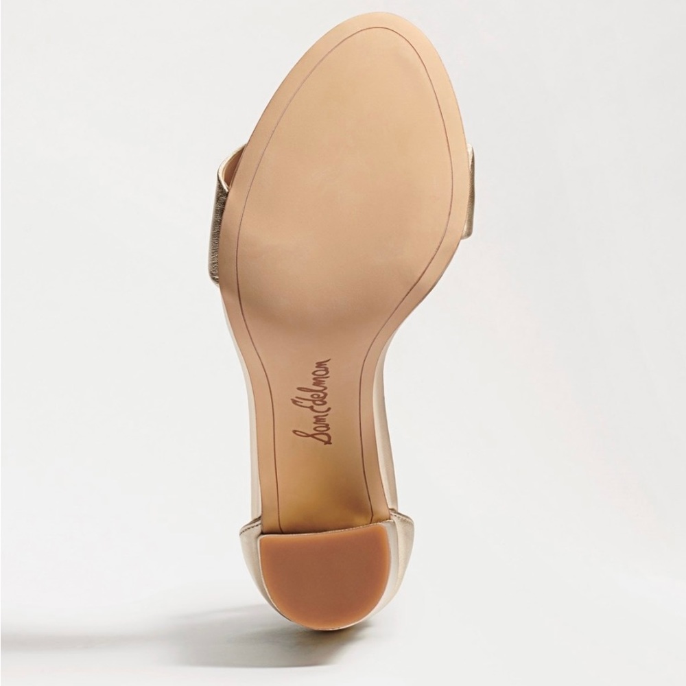 Sam Edelman, Yaro Block Heel Sandal, Gold Leather. Brand New, Never Worn! - Picture 7 of 8